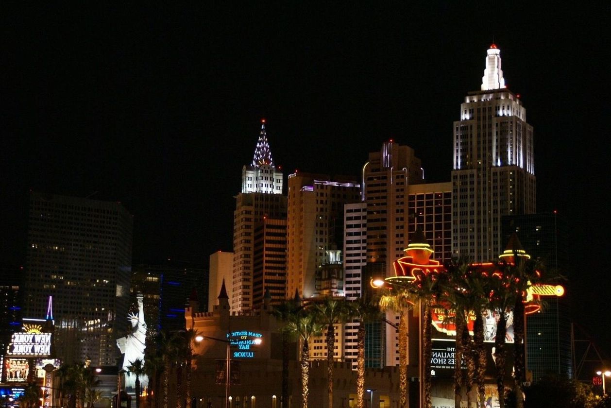 Hotel room with city view